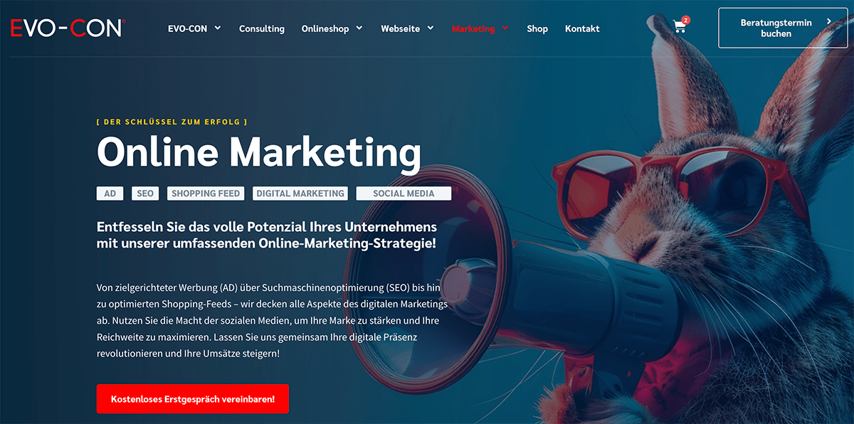 Onlineshop Beratung, Programmierung und SEO für B2B & B2C - EVO-CON