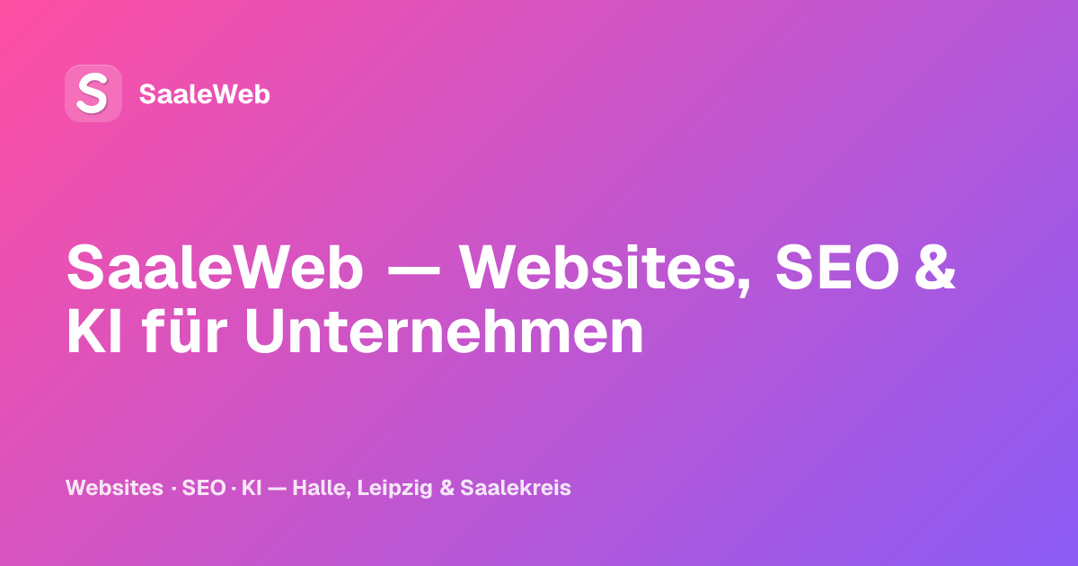 SaaleWeb – Webentwicklung & Webdesign